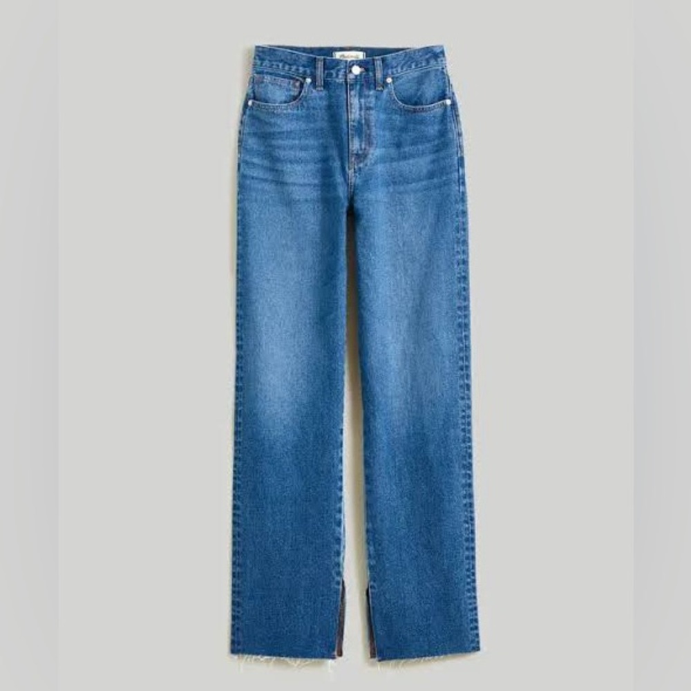 Madewell Straight Jeans Raw Hem
